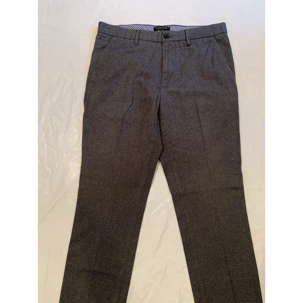 Banana Republic Kentfield Men's Straight Fit Grey Pants 33x32